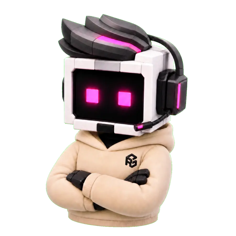 Robot de RadonSoft para la administración de operaciones de transporte, con buso beige, peinado angular y audífonos